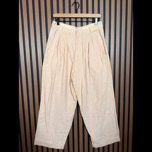 Free People Pants 6 Womens Peach Orange Pleated Woven Relaxed Fit Baggy